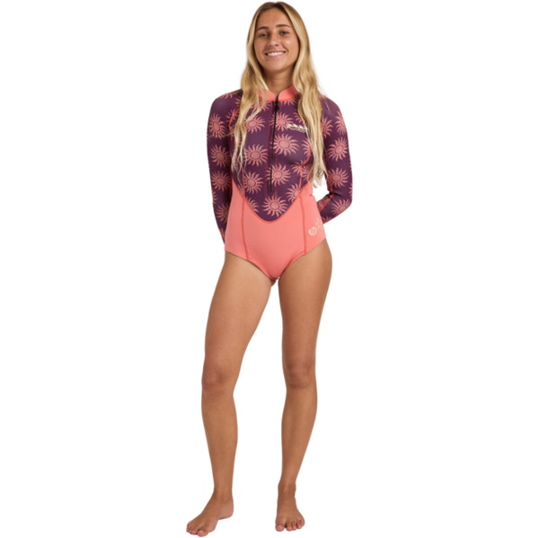 2026 Billabong Womens Salty Dayz 2mm Long Sleeve Springsuit Wetsuit ABJW400136 - Eggplant